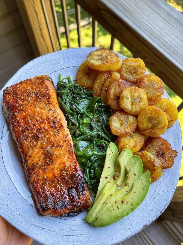 Pan-Seared Salmon with Plantains