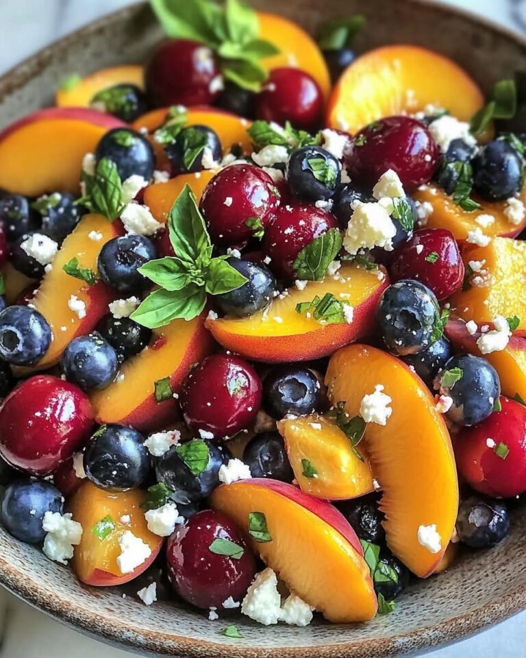 Blueberry Peach Feta Salad